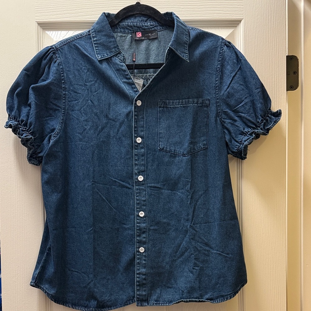 Casual Denim Button Down Shirt